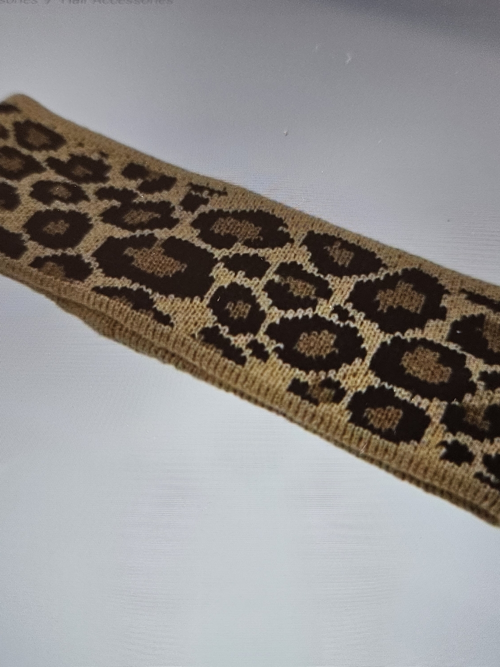 Clothes Captain Leopard Knit Headband - Brown and Tan